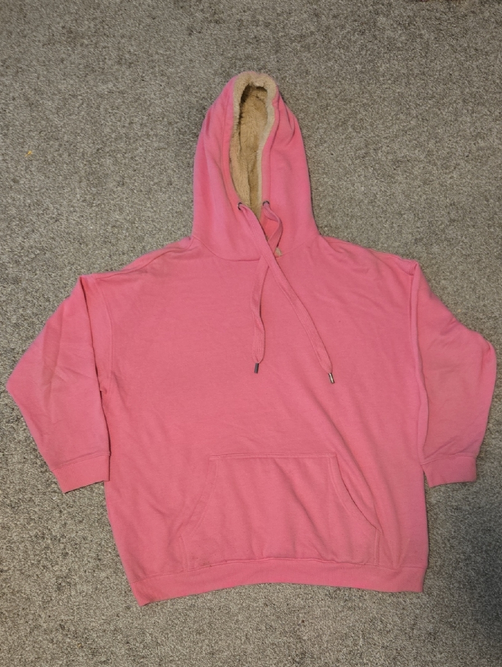 aerie Pink Sherpa-Lined Crewneck Hoodie